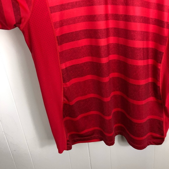 Tiger Woods Nike Dri-Fit Red Striped Golf Polo Sz XL - Picture 9 of 12